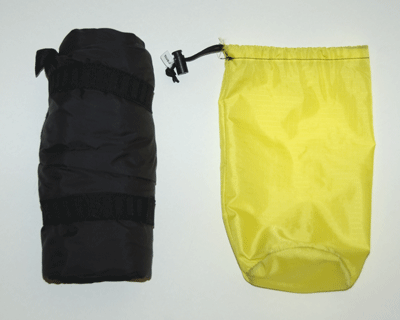 Pant liner rolled but not packed